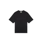 Fear of God Essentials Boxy T-Shirt Applique Logo Stretch Limo Black – hlavní pohled | Purekickz