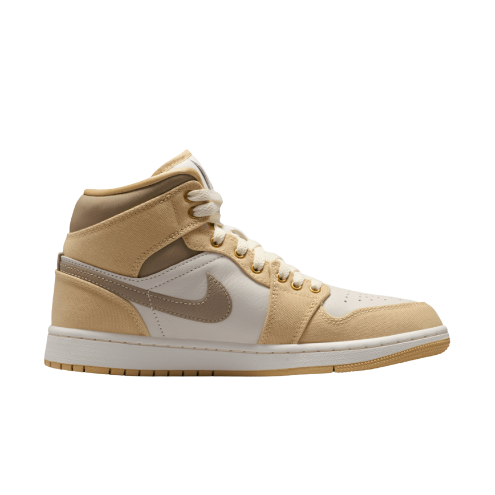 Jordan 1 Mid Khaki Sesame (W) – boční pohled | Purekickz
