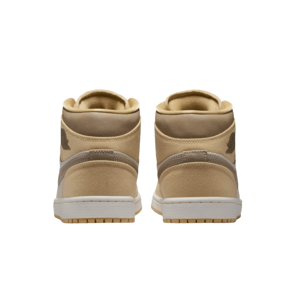 Jordan 1 Mid Khaki Sesame (W) – zadní pohled | Purekickz