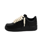 Nike Air Force 1 Low Black Rope Laces Beige – hlavní pohled | Purekickz