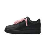 Nike Air Force 1 Low Black Rope Laces Pink – hlavní pohled | Purekickz
