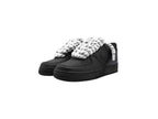 Nike Air Force 1 Low Black Rope Laces White – boční pohled | Purekickz