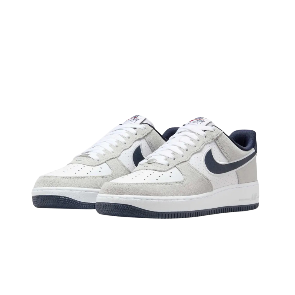Nike Air Force 1 Low White Obsidian Pure Platinum – boční pohled | Purekickz