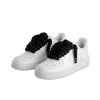 Nike Air Force 1 Low White Rope Laces Black – boční pohled | Purekickz