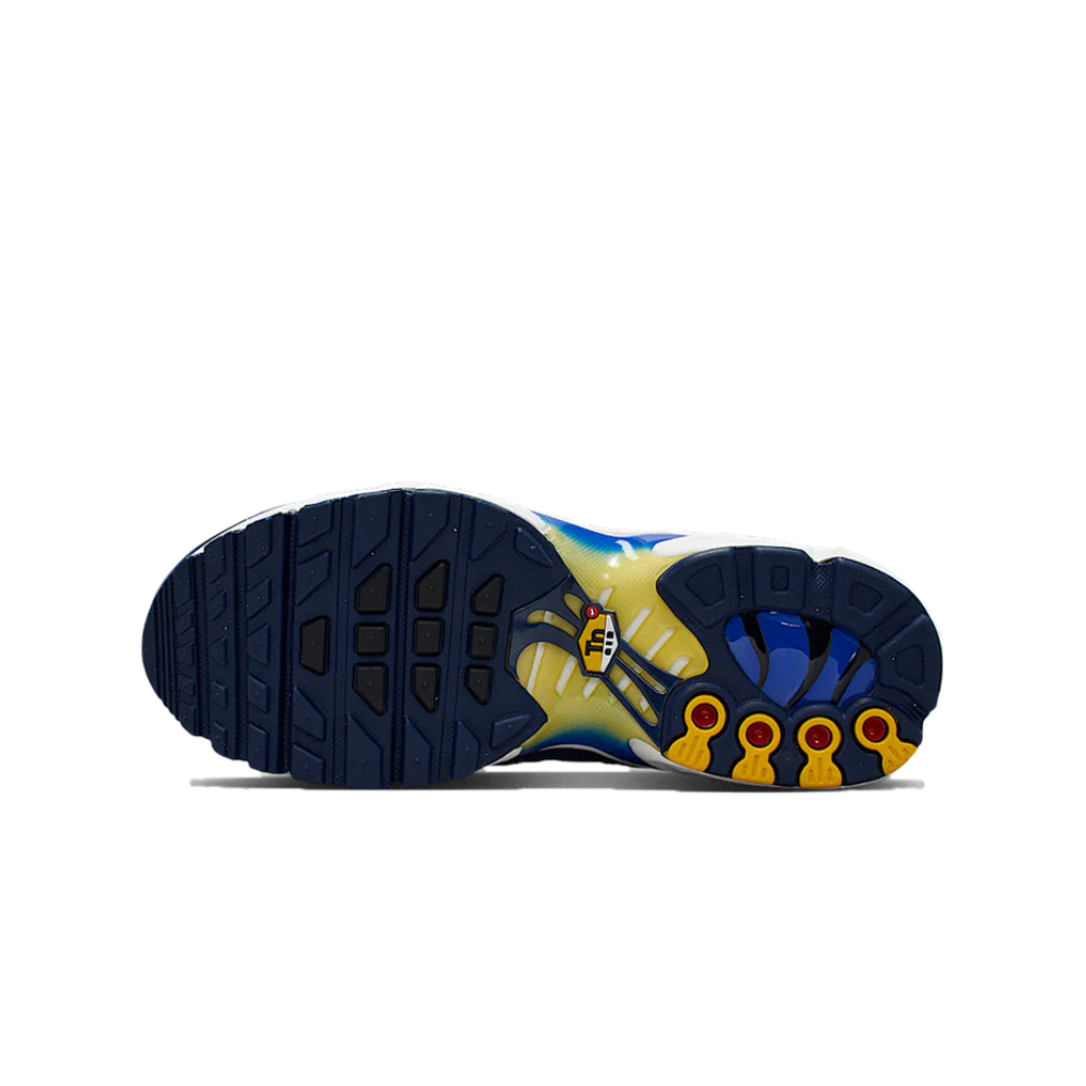 Nike Air Max Plus Midnight Navy Soft Yellow (GS) – pohled shora | Purekickz