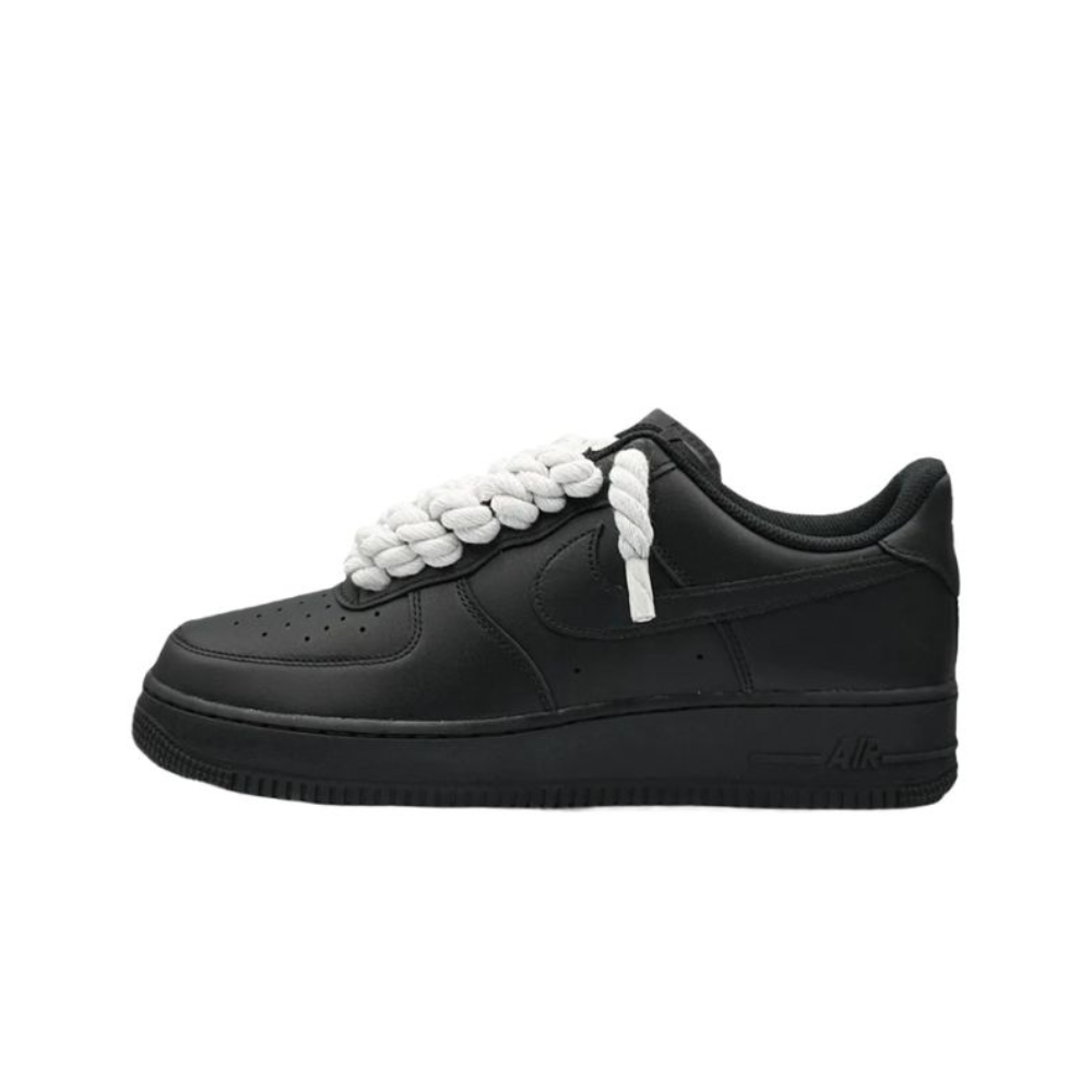 Nike Air Force 1 Low Black Rope Laces White – hlavní pohled | Purekickz
