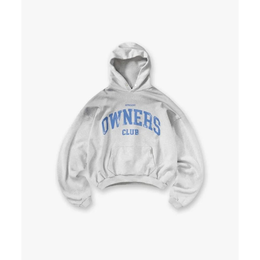 Represent Owners Club Hoodie Sprayed Ice Grey Marl – hlavní pohled | Purekickz