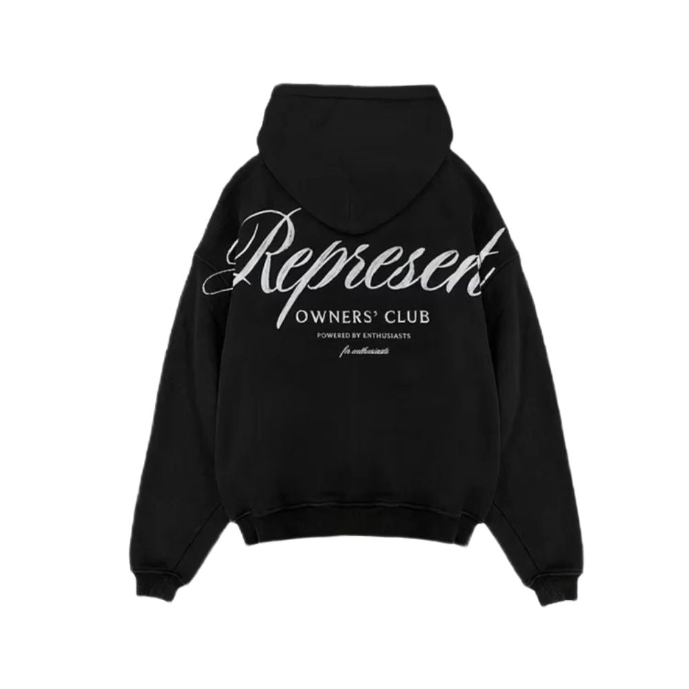 Represent Owners Club Script Hoodie Black