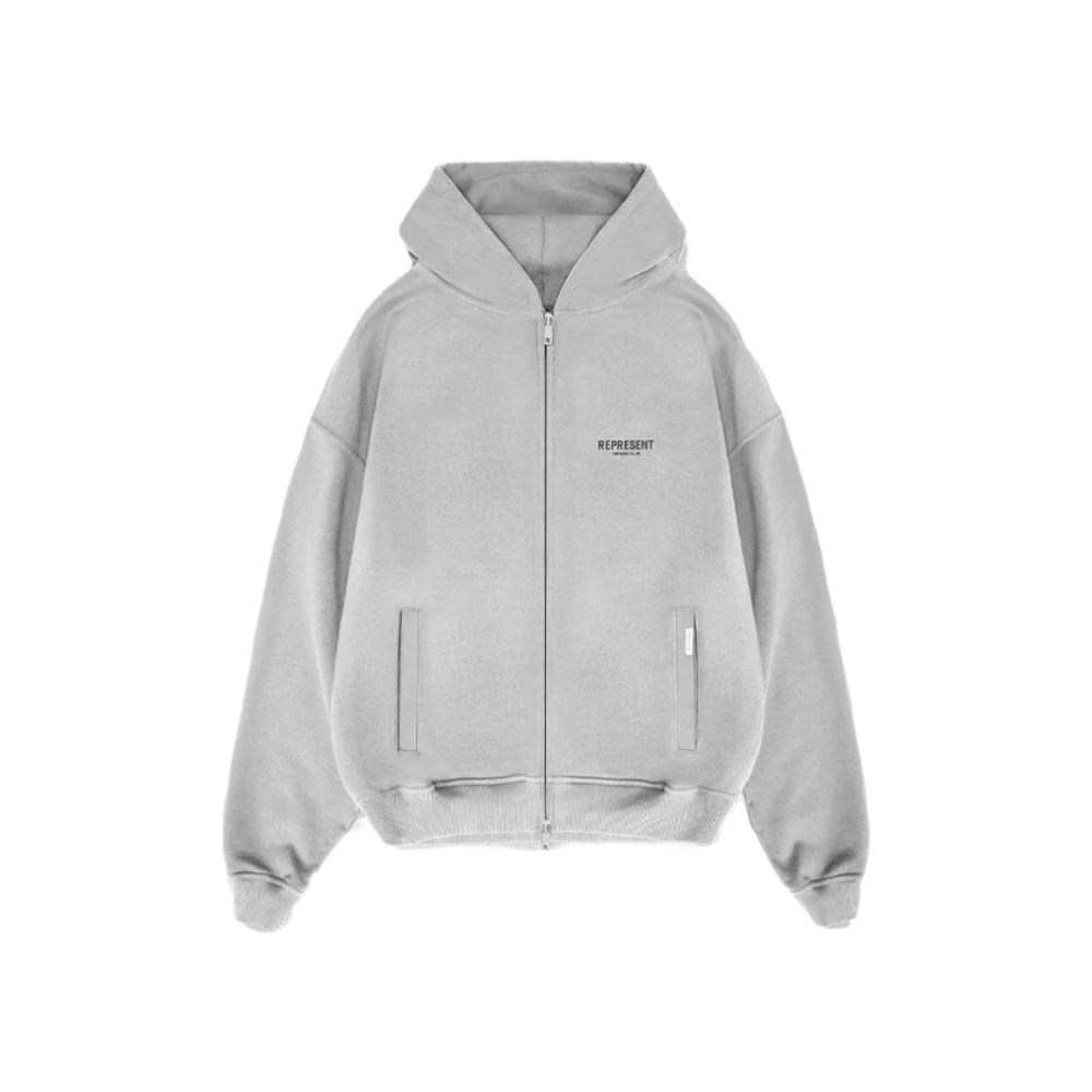 Represent Owners Club Zip-Up Ash Grey Hoodie – hlavní pohled | Purekickz