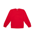 Supreme Cutout Logo Crewneck Red