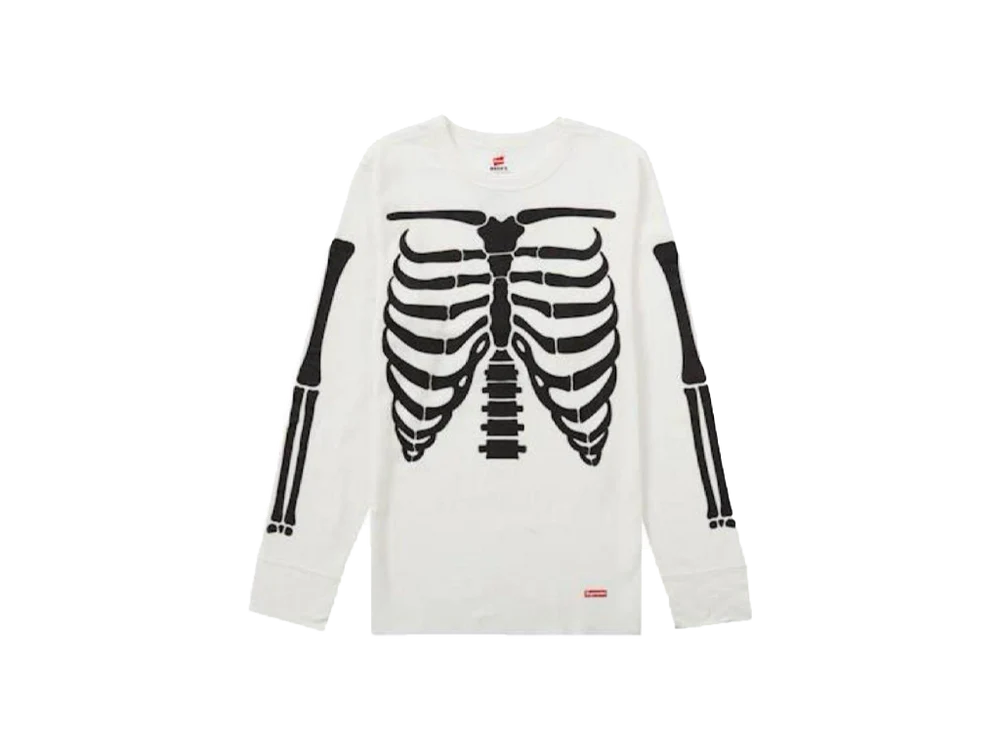 Supreme Hanes White Thermal Crew FW25