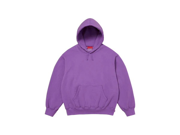 Supreme Satin Applique Hoodie Violet