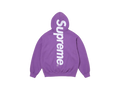 Supreme Satin Applique Hoodie Violet