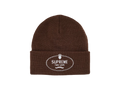 Supreme Crest Beanie Brown