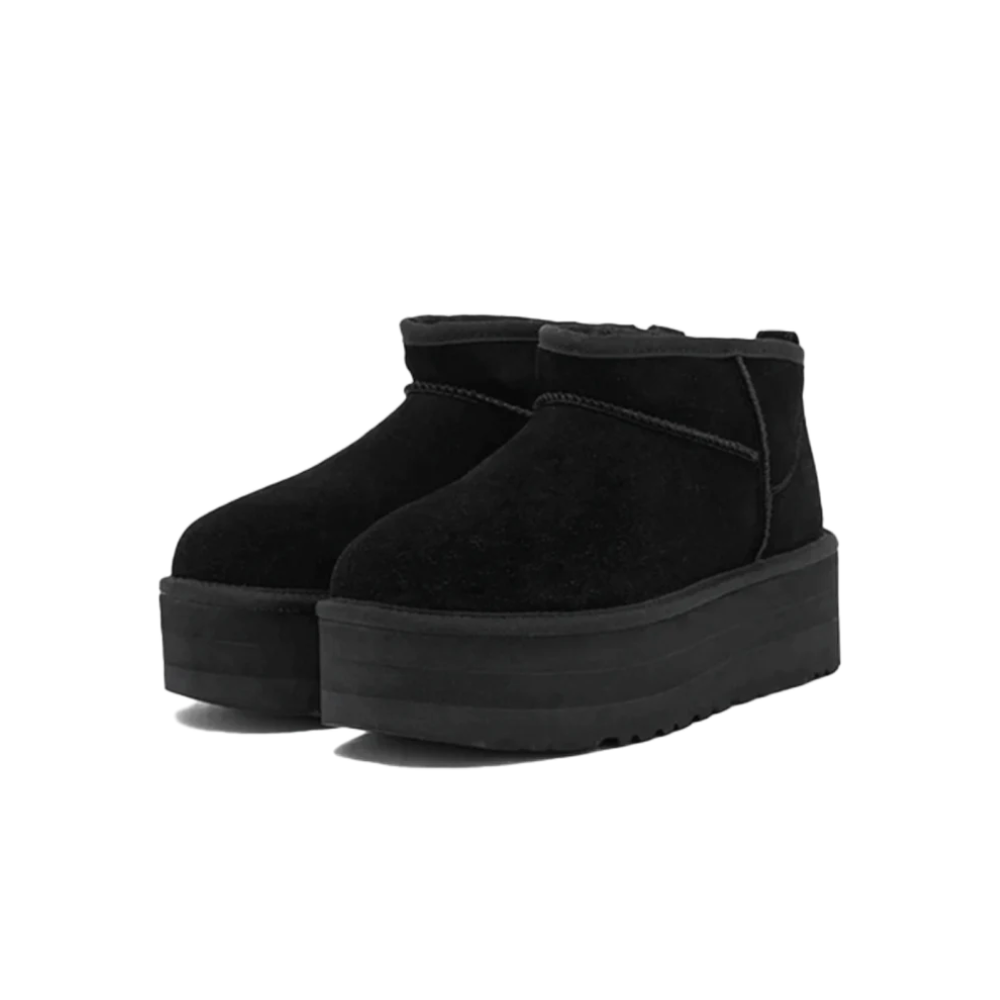 UGG Classic Ultra Mini Platform Boot Black (Kids)
