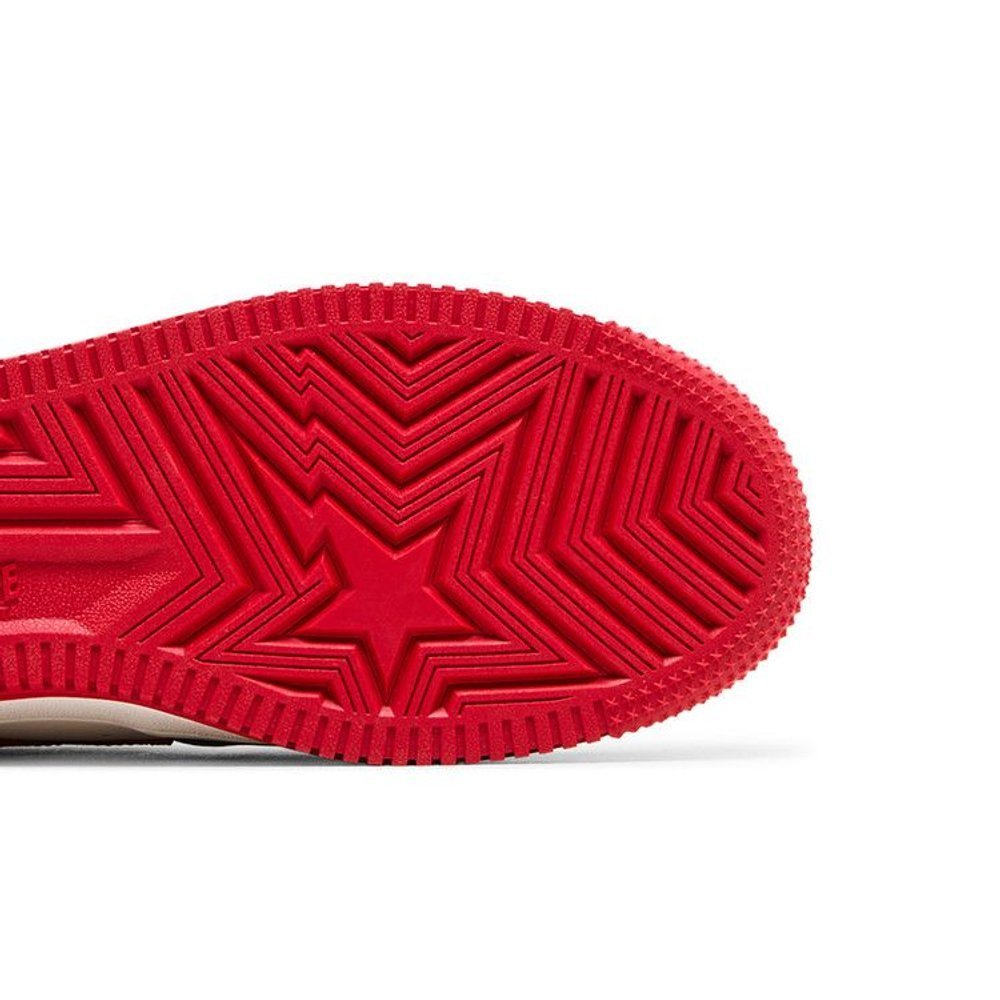 A Bathing Ape Bape Sta #3 M2 White Black Red – pohled shora | Purekickz