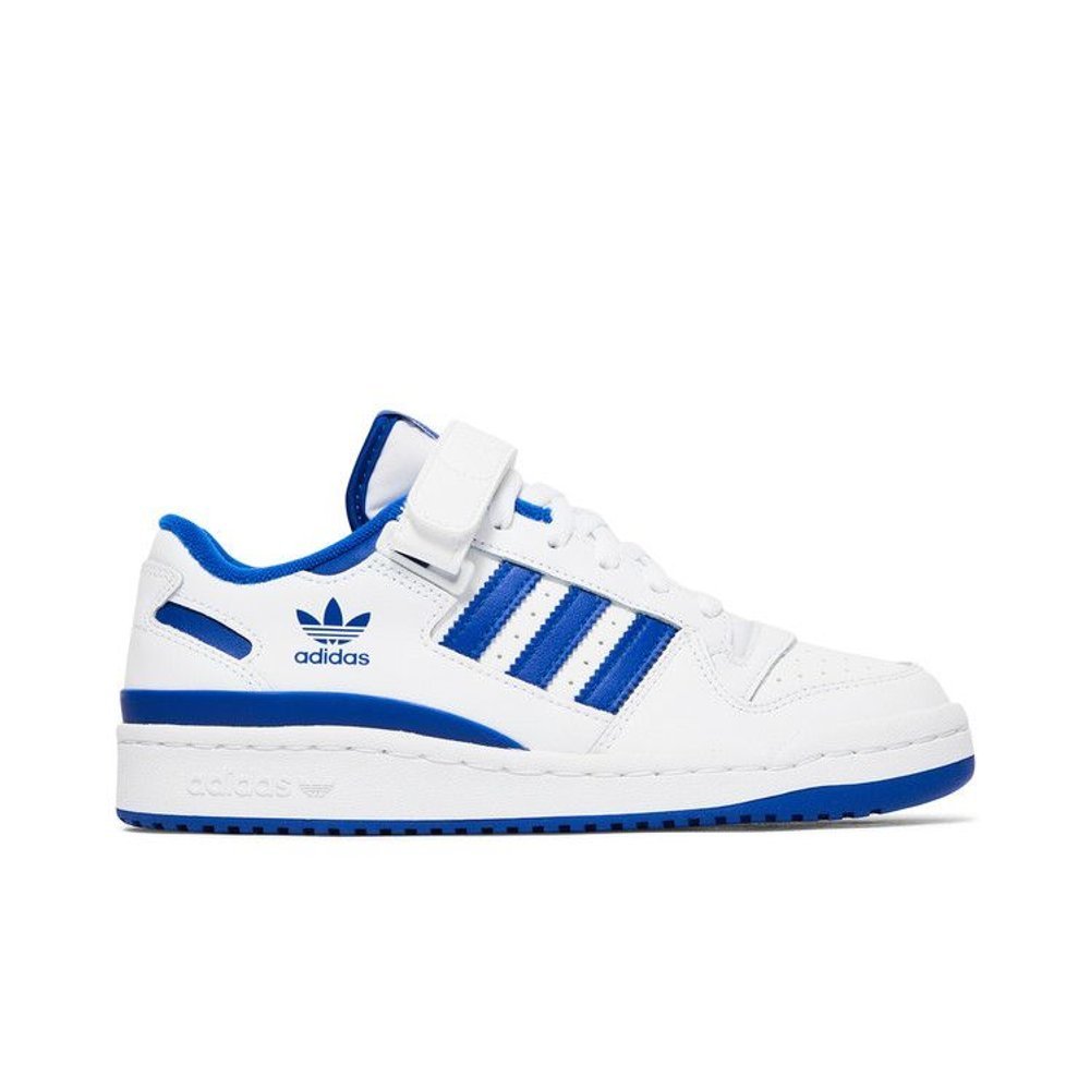 adidas Forum Low White Royal Blue (Youth) – boční pohled | Purekickz