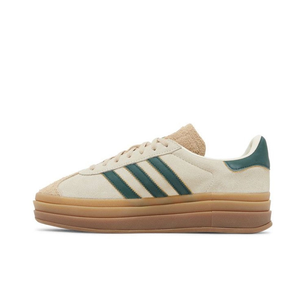 Adidas Gazelle Bold Beige Collegiate Green (W)