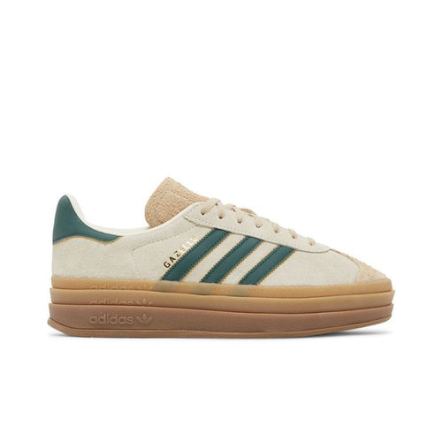 Adidas Gazelle Bold Beige Collegiate Green (W) – boční pohled | Purekickz