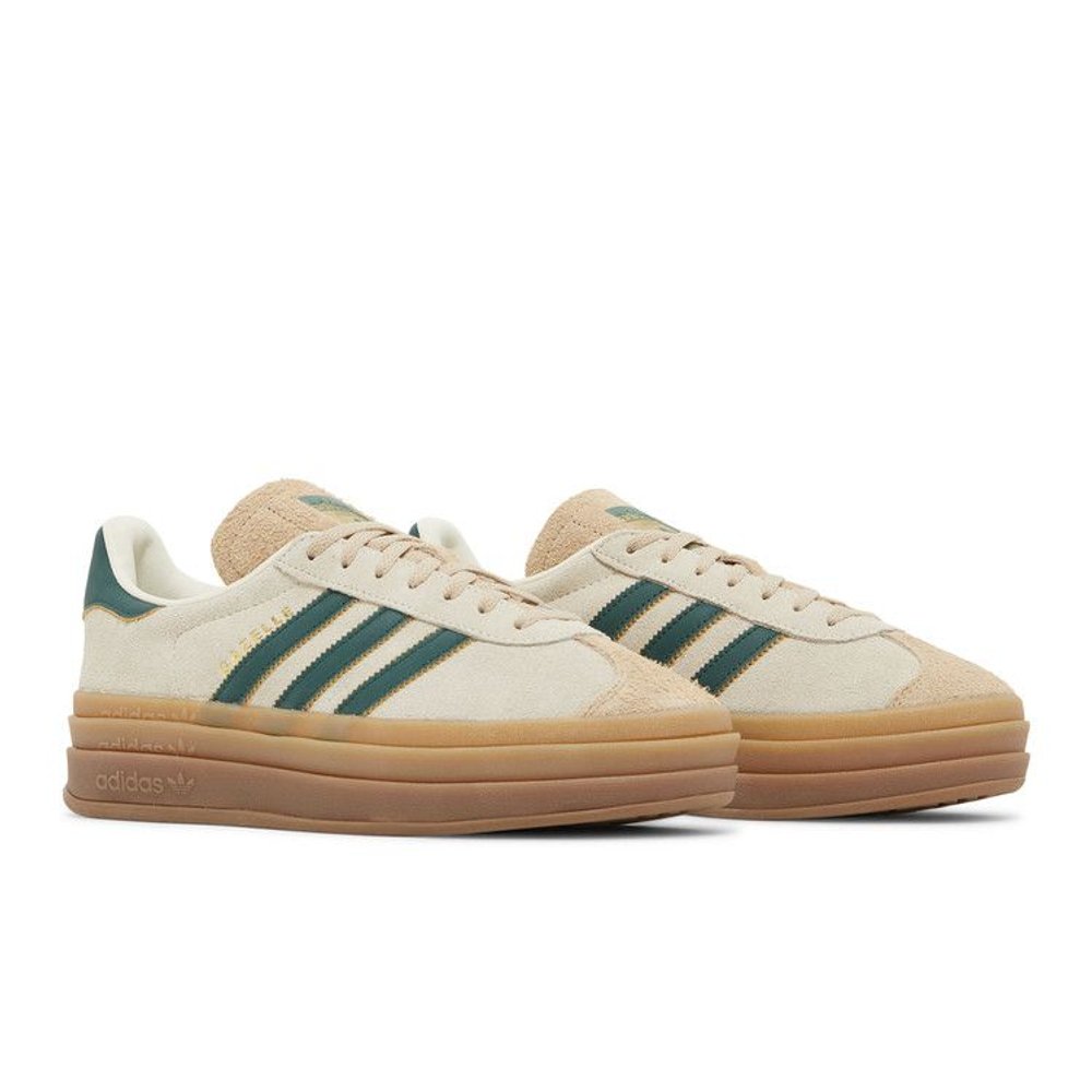 Adidas Gazelle Bold Beige Collegiate Green (W) – lifestyle foto | Purekickz