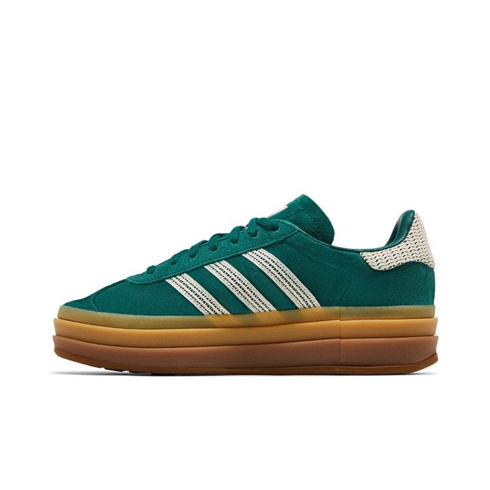 adidas Gazelle Bold Collegiate Green White Gold (Women's) – hlavní pohled | Purekickz