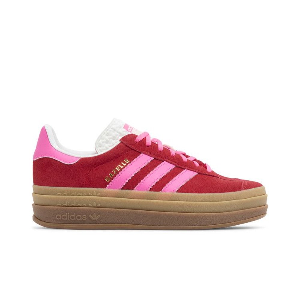 Adidas Gazelle Bold Collegiate Red Pink – boční pohled | Purekickz