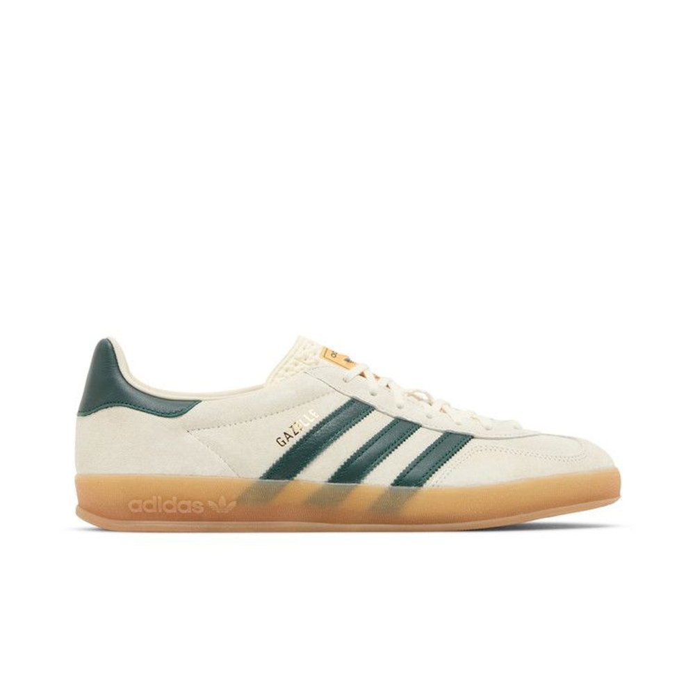 adidas Gazelle Indoor Cream White Collegiate Green Gum – boční pohled | Purekickz