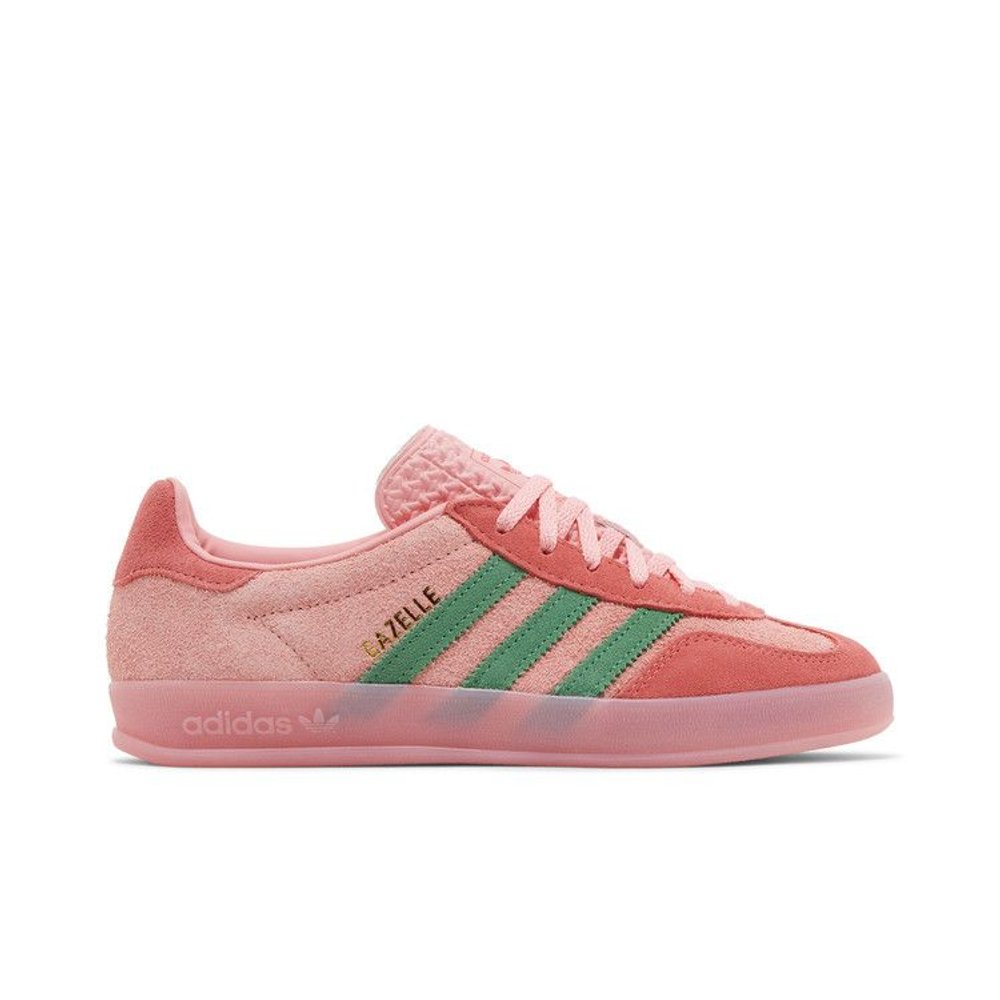 Adidas Gazelle Indoor Pink Spark Preloved Green – boční pohled | Purekickz