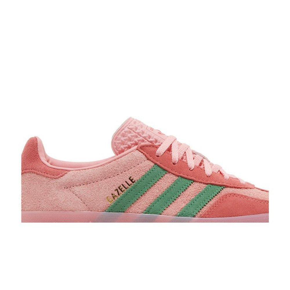 Adidas Gazelle Indoor Pink Spark Preloved Green – detail | Purekickz