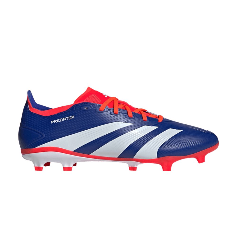 adidas Predator League FG Lucid Blue Cloud White Solar Red – boční pohled | Purekickz