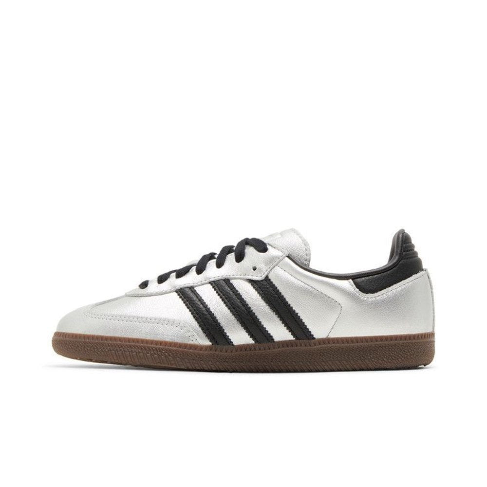 adidas Samba OG Silver Metallic Black Gum (Women's) – hlavní pohled | Purekickz