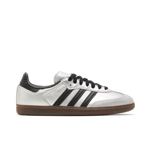 adidas Samba OG Silver Metallic Black Gum (Women's) – boční pohled | Purekickz