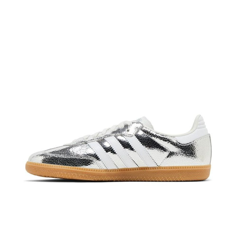 adidas Samba OG Silver Metallic Cracked Leather (W) – hlavní pohled | Purekickz