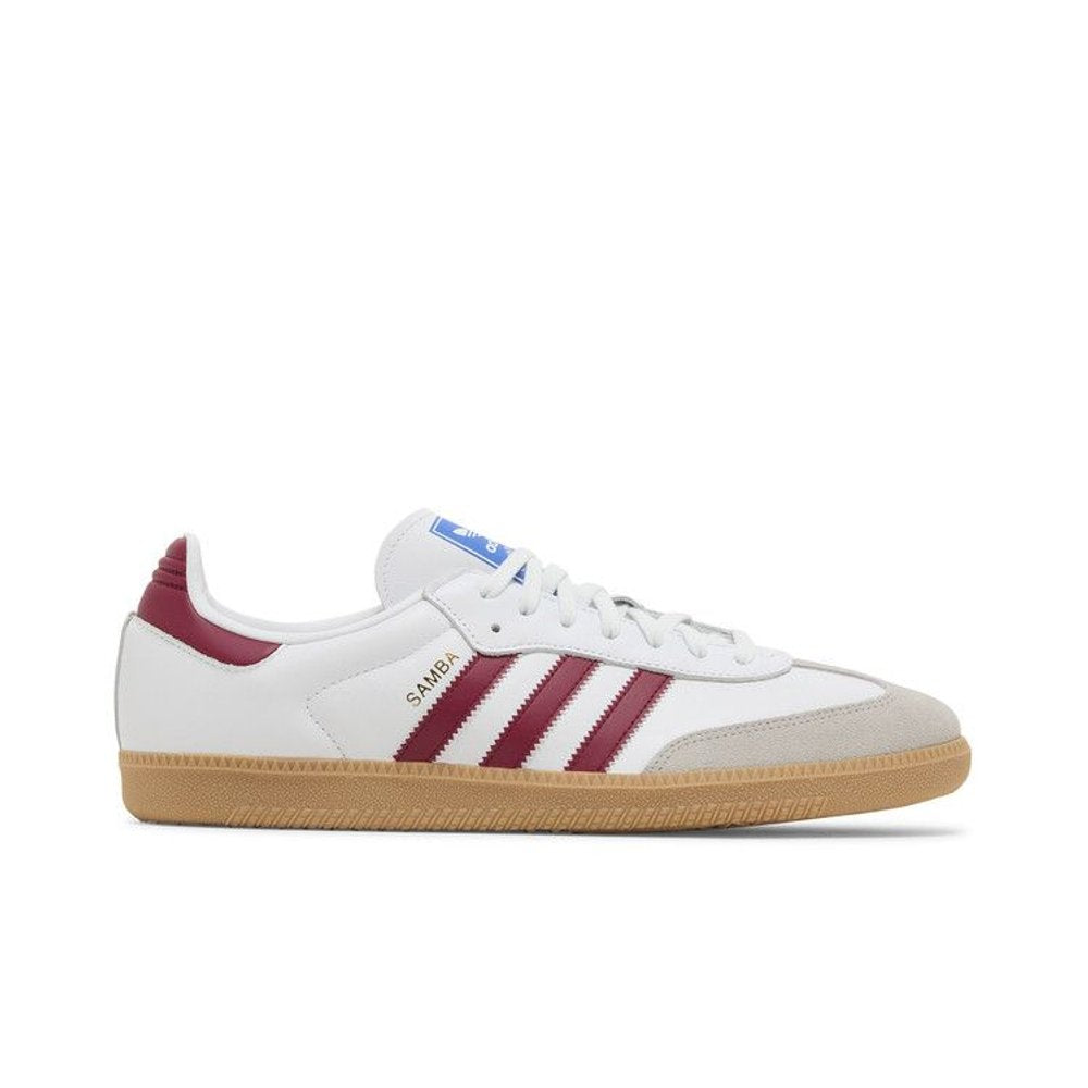 adidas Samba OG White Burgundy Gum – boční pohled | Purekickz