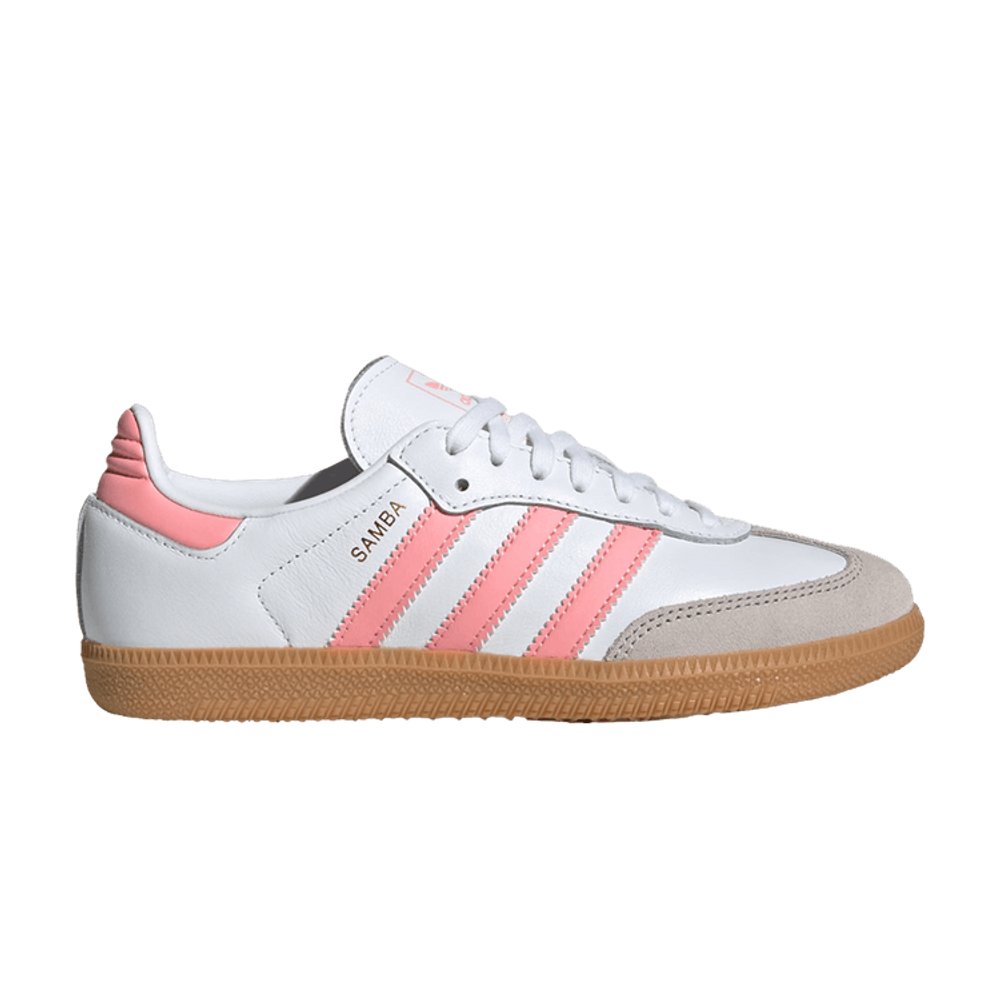 adidas Samba OG White Coral Pink (GS) – boční pohled | Purekickz
