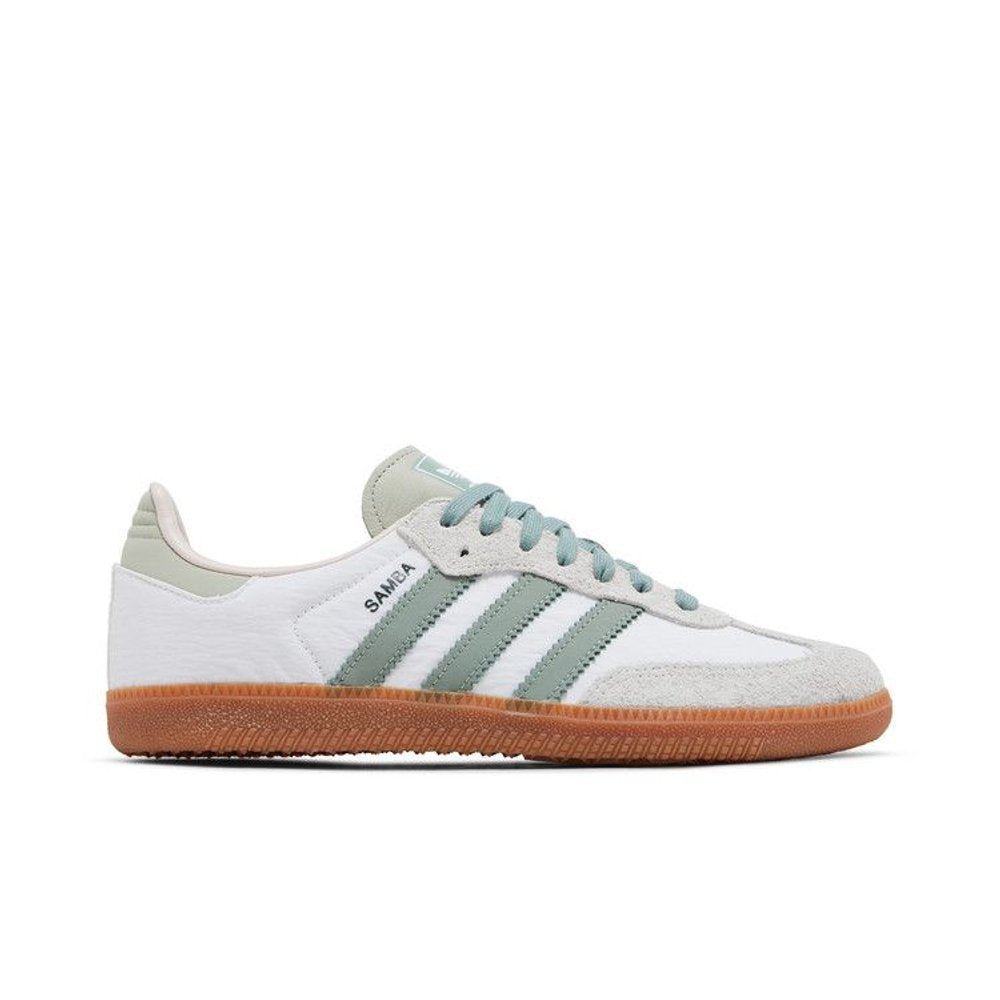 Adidas Samba OG White Silver Green – boční pohled | Purekickz