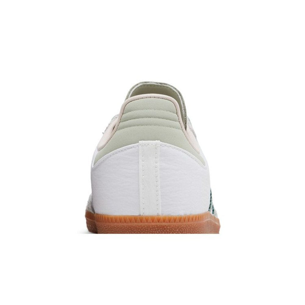Adidas Samba OG White Silver Green – detail materiálu | Purekickz