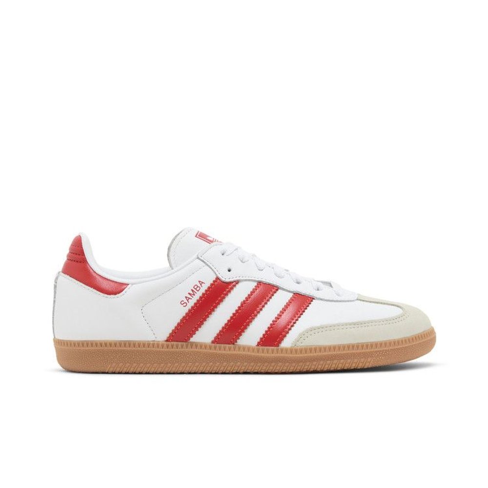 adidas Samba OG White Solar Red Gum (W) – boční pohled | Purekickz