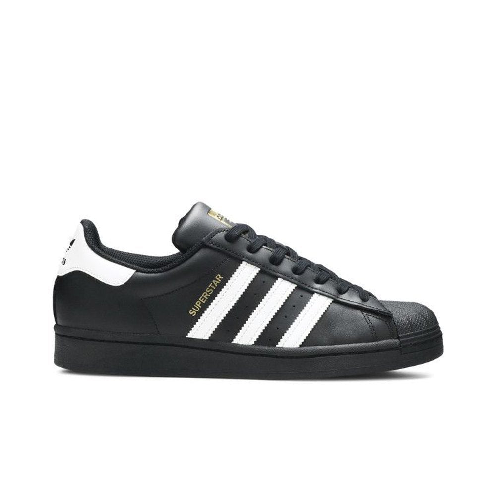 adidas Superstar Core Black Cloud White Gold – boční pohled | Purekickz