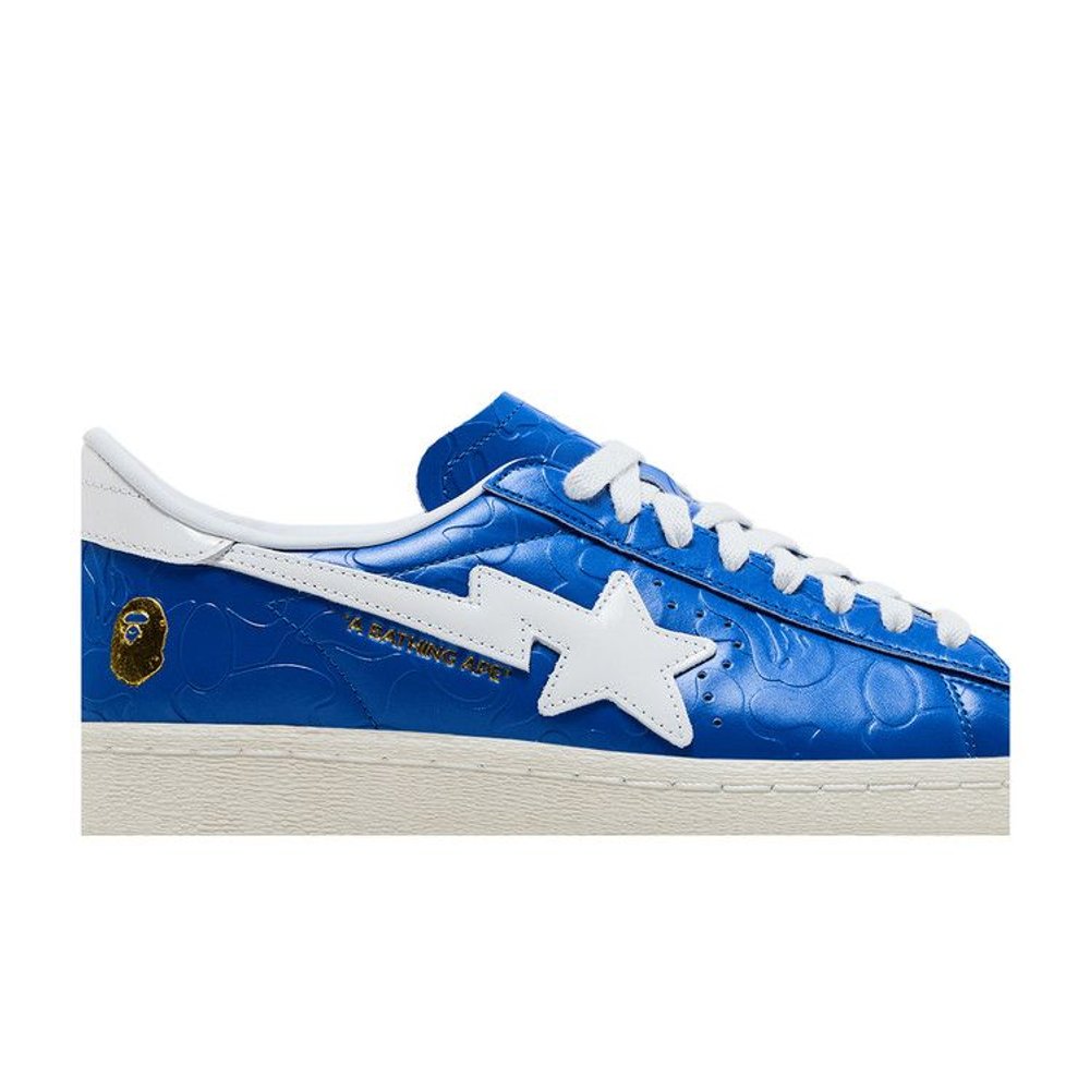 adidas Superstar Vintage Bape Blue White – detail | Purekickz