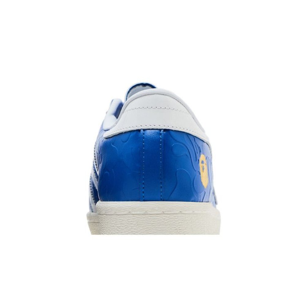 adidas Superstar Vintage Bape Blue White – detail materiálu | Purekickz