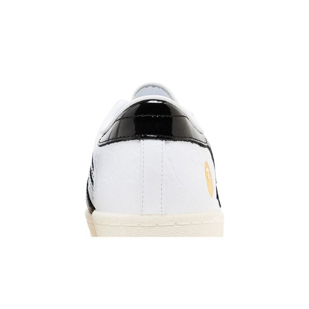 adidas Superstar Vintage Bape White Black – detail materiálu | Purekickz