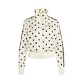 adidas Women's Satin Polka Dots TT Track Jacket Off White