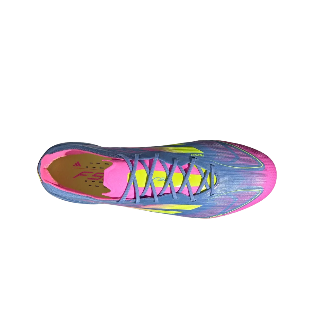 adidas F50 Elite SG Blue Fusion Lucid Lemon Lucid Pink – zadní pohled | Purekickz