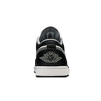 Air Jordan 1 Low Black Medium Grey – detail materiálu | Purekickz