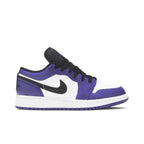 Air Jordan 1 Low Court Purple (GS) – boční pohled | Purekickz