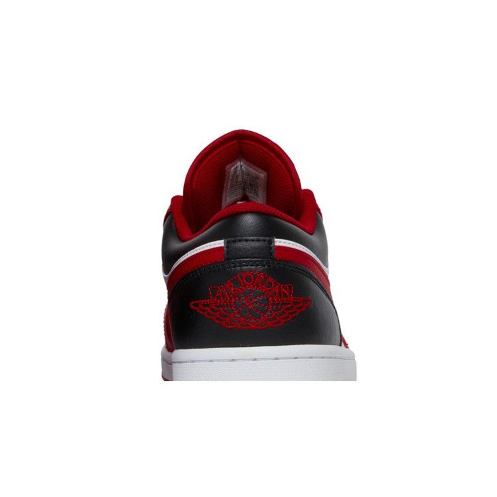 Air Jordan 1 Low Reverse Black Toe – detail materiálu | Purekickz