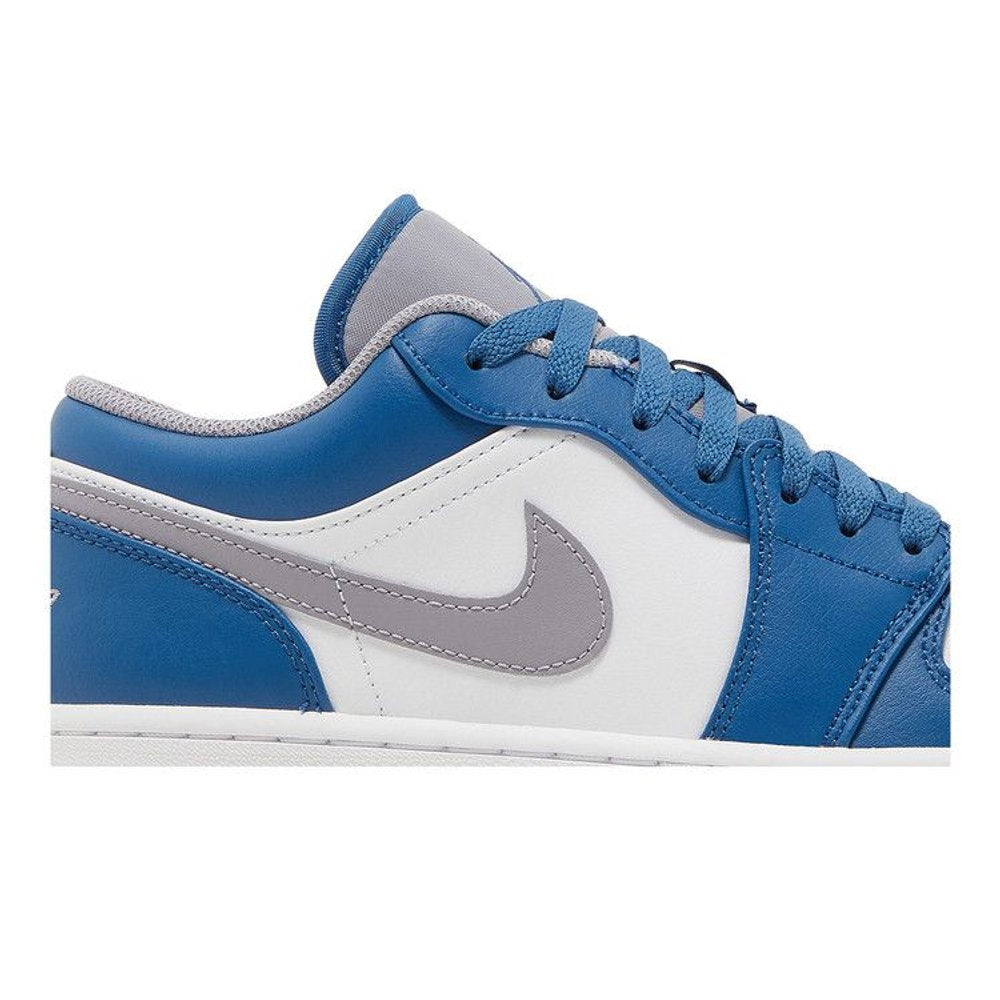 Air Jordan 1 Low 'True Blue Cement' – detail | Purekickz