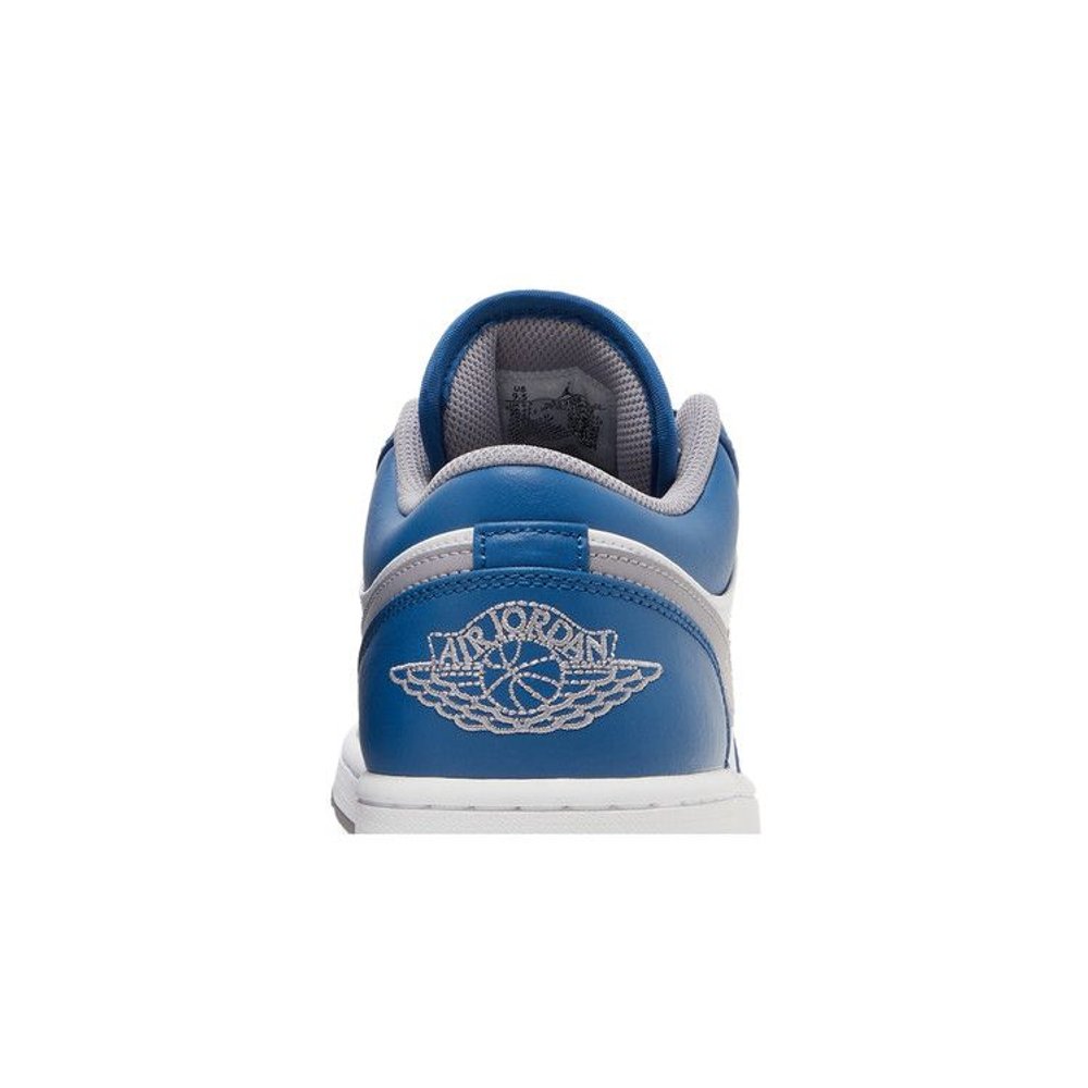 Air Jordan 1 Low 'True Blue Cement' – detail materiálu | Purekickz