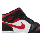 Air Jordan 1 Mid Black Fire Red (GS) – detail | Purekickz